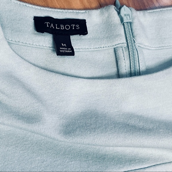 Talbots Striped 3/4 Sleeve Peplum Top Black/Blue M - Picture 5 of 13